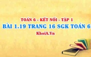 Bài 1.19 trang 16 SGK Toán 6 tập 1 Kết nối tri thức